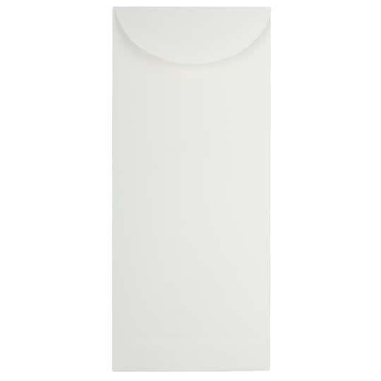 JAM Paper 4.75" x 11" Bright White Wove Strathmore Business Envelopes, 50ct.
